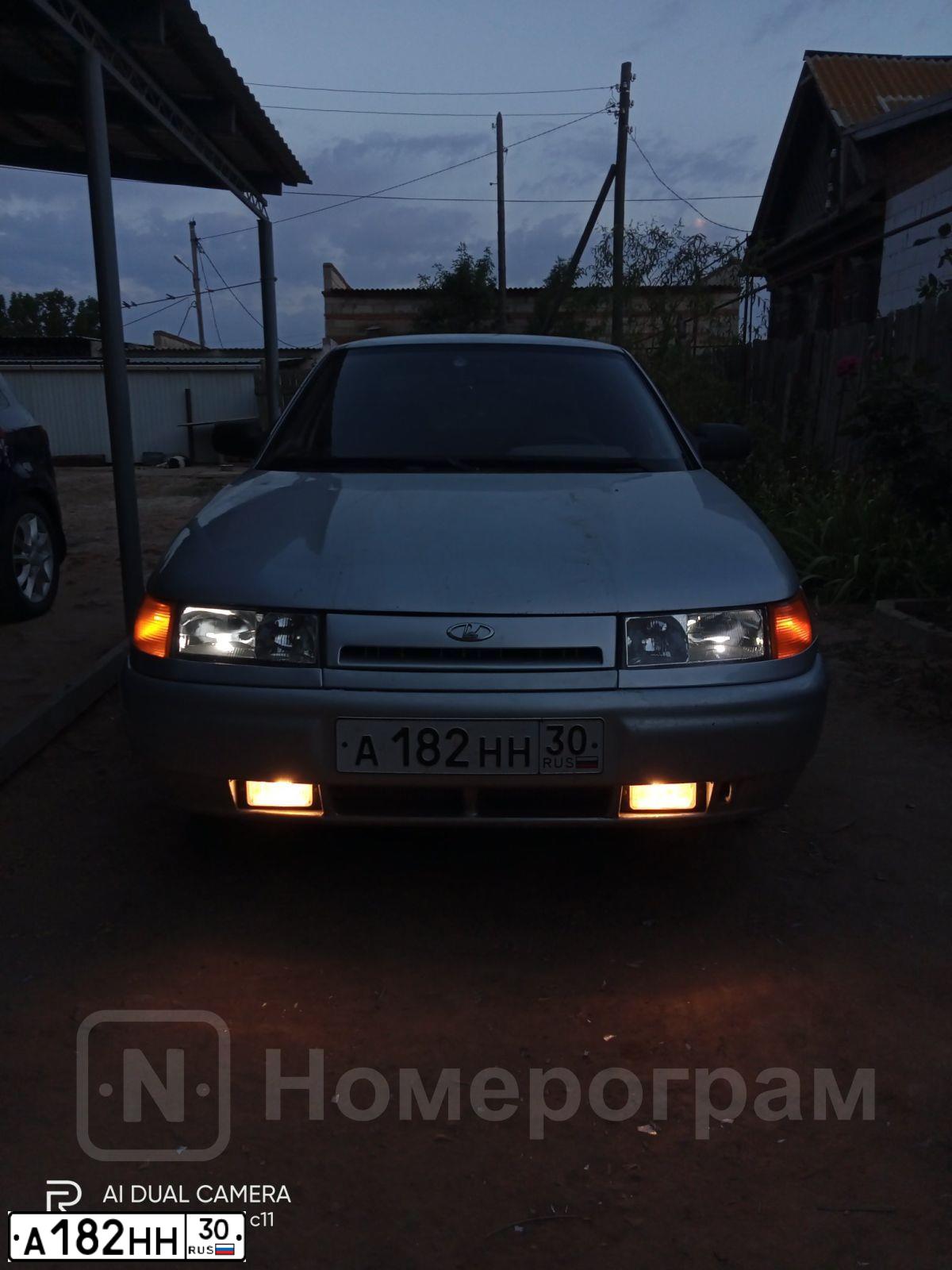 Фото автомобиля LADA 2110, 2002 — госномер А182НН30. Цвет: СЕРЕБРИСТО-ГОЛУБОЙ
