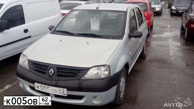 Фото автомобиля RENAULT LOGAN, 2007 — госномер Е701СН62. Цвет: СЕРЫЙ