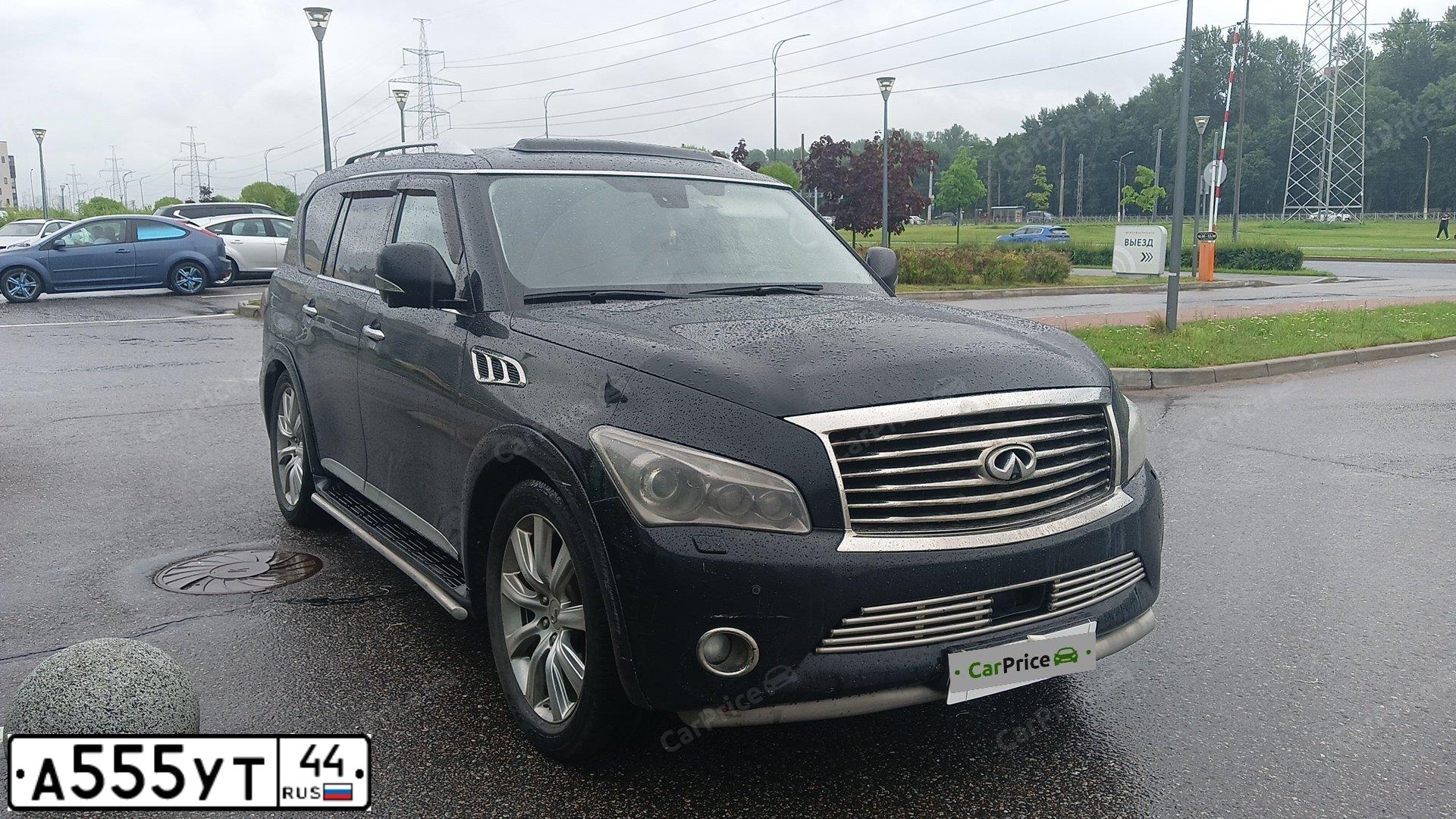 Фото автомобиля INFINITI QX80 /QX56/, 2011 — госномер А555УТ44. Цвет: ЧЕРНЫЙ