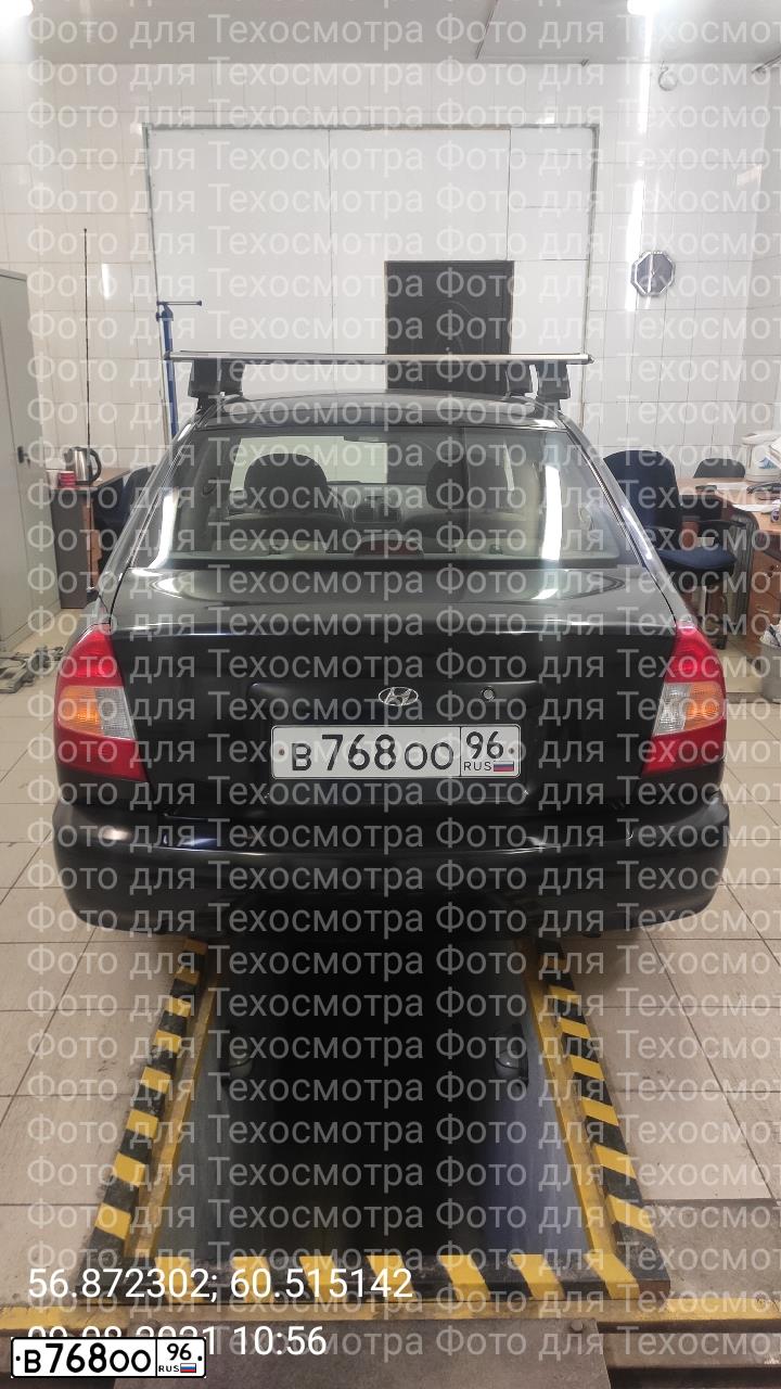 Фото автомобиля TAGAZ ACCENT, 2007 — госномер В768ОО96. Цвет: ЧЕРНЫЙ