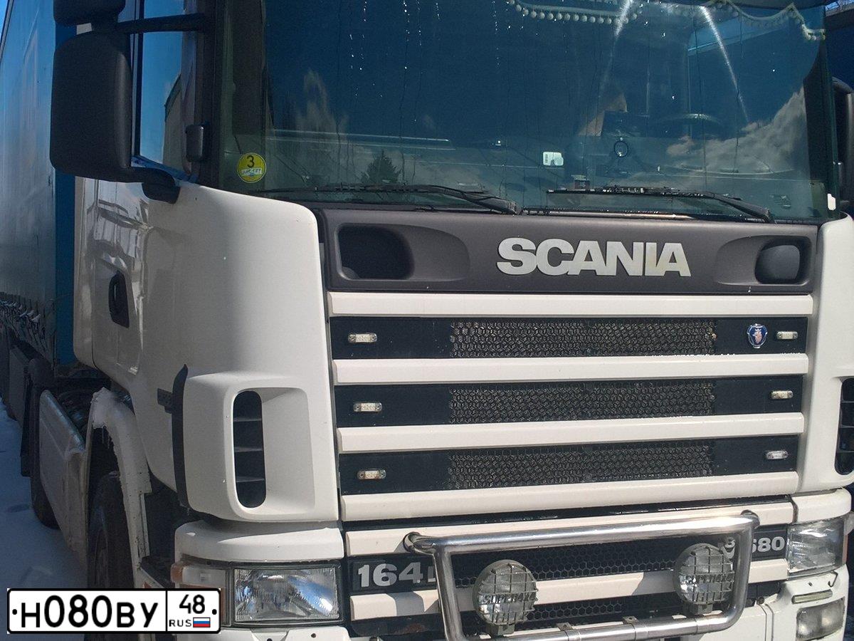 Фото автомобиля SCANIA SERIE R /4X2/, 1990 — госномер Н080ВУ48. Цвет: БЕЛЫЙ