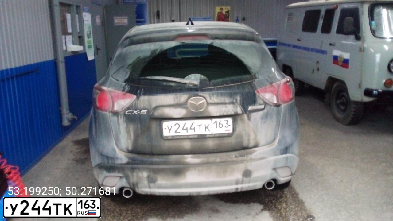 Фото автомобиля MAZDA CX-5, 2015 — госномер У244ТК163. Цвет: ЧЕРНЫЙ