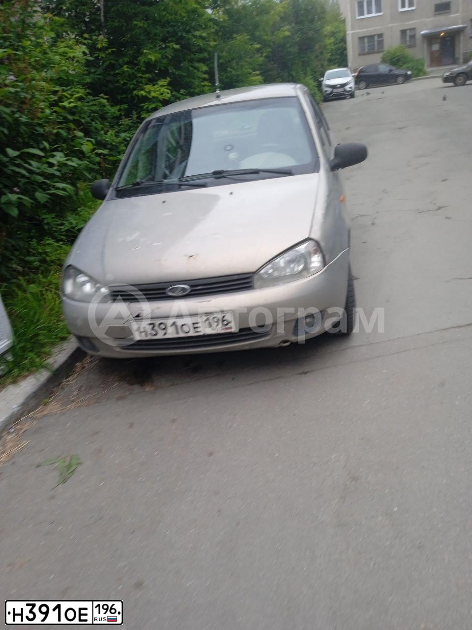 Фото автомобиля LADA 1118 KALINA, 2006 — госномер Н391ОЕ196. Цвет: БЕЖЕВО-СЕРЫЙ
