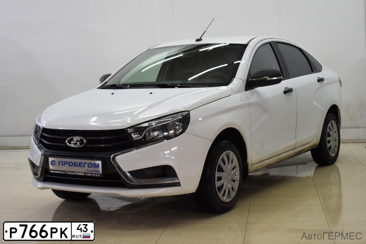 Фото автомобиля LADA VESTA, 2019 — госномер К968НХ53. Цвет: Белый