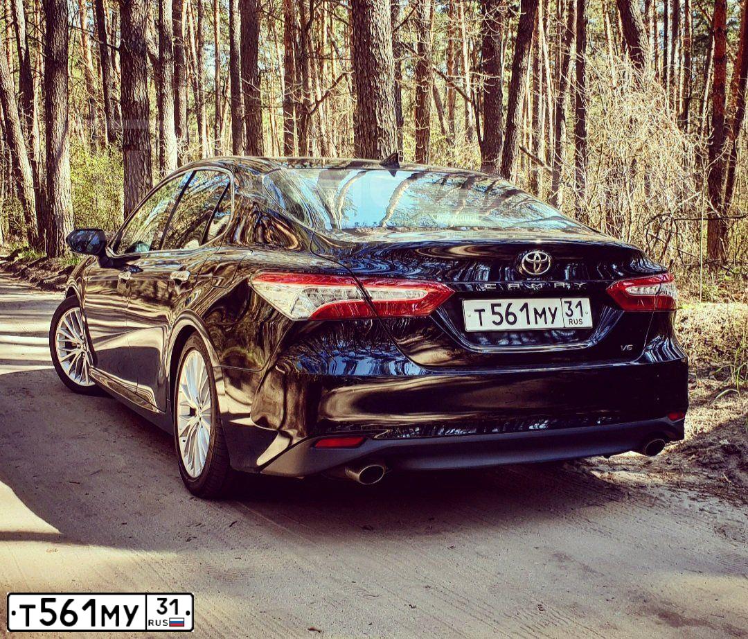 Фото автомобиля TOYOTA CAMRY, 2020 — госномер М934КУ95. Цвет: ЧЕРНЫЙ