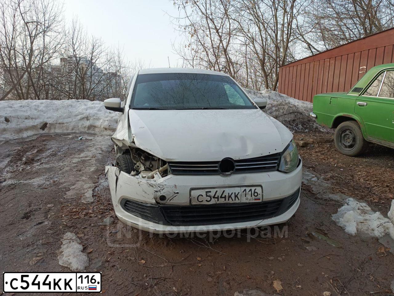 Фото автомобиля VOLKSWAGEN POLO, 2012 — госномер С544КК116. Цвет: БЕЛЫЙ