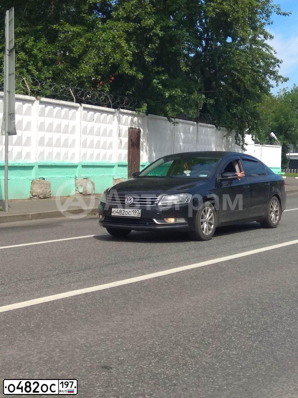 Фото автомобиля VOLKSWAGEN PASSAT, 2011 — госномер О482ОС197. Цвет: ЧЕРНЫЙ