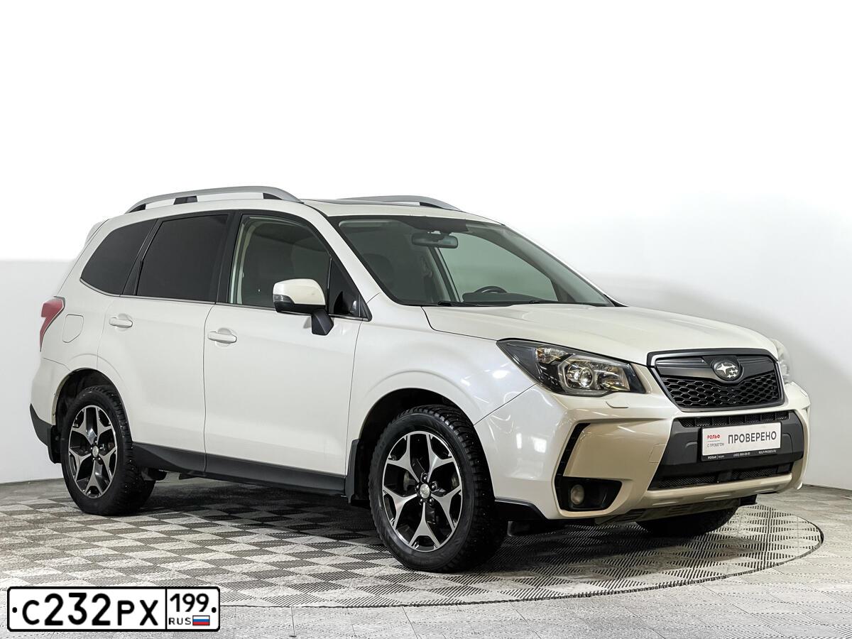 Фото автомобиля SUBARU FORESTER, 2014 — госномер О101АН797. Цвет: Белый