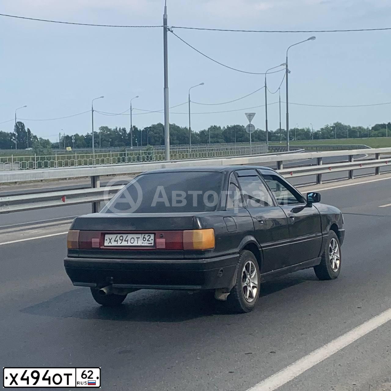 Фото автомобиля AUDI 80, 1990 — госномер Х494ОТ62. Цвет: ЧЕРНЫЙ