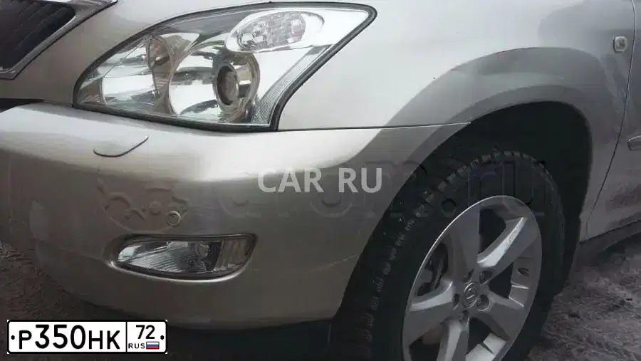 Фото автомобиля LEXUS RX, 2007 — госномер Р350НК72. Цвет: СЕРЕБРИСТО-СВЕТЛО-СЕРЫЙ