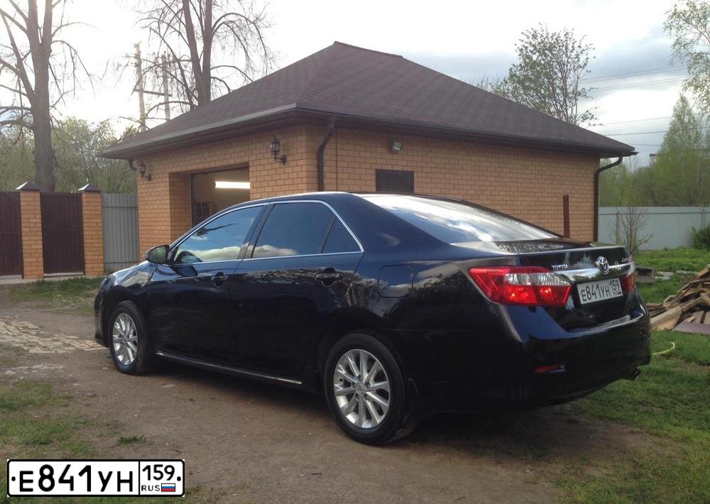Фото автомобиля TOYOTA CAMRY, 2014 — госномер М638КК159. Цвет: ЧЕРНЫЙ МЕТАЛЛИК