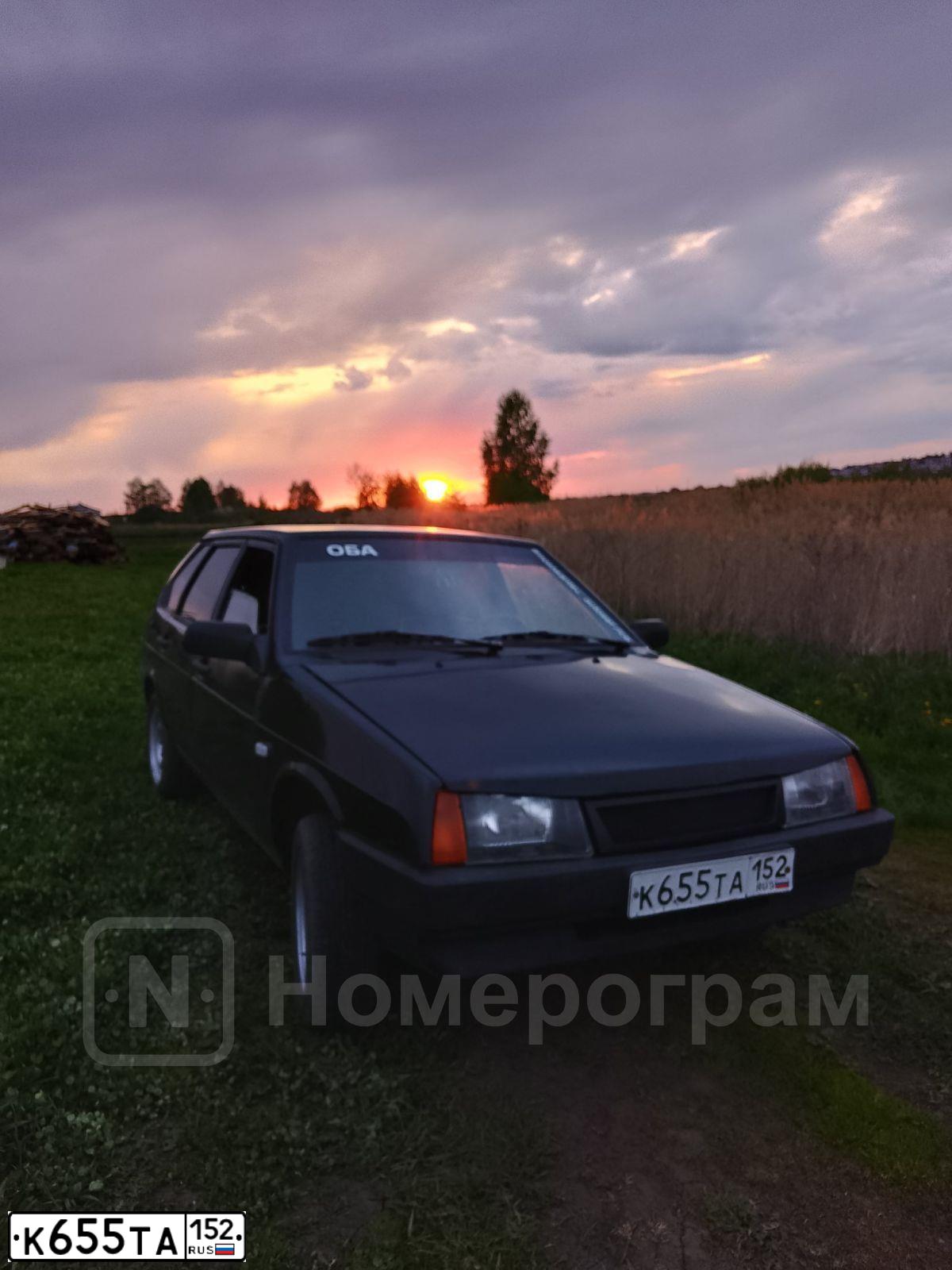 Фото автомобиля LADA 2109 SAMARA, 1991 — госномер К655ТА152. Цвет: ЧЕРНЫЙ