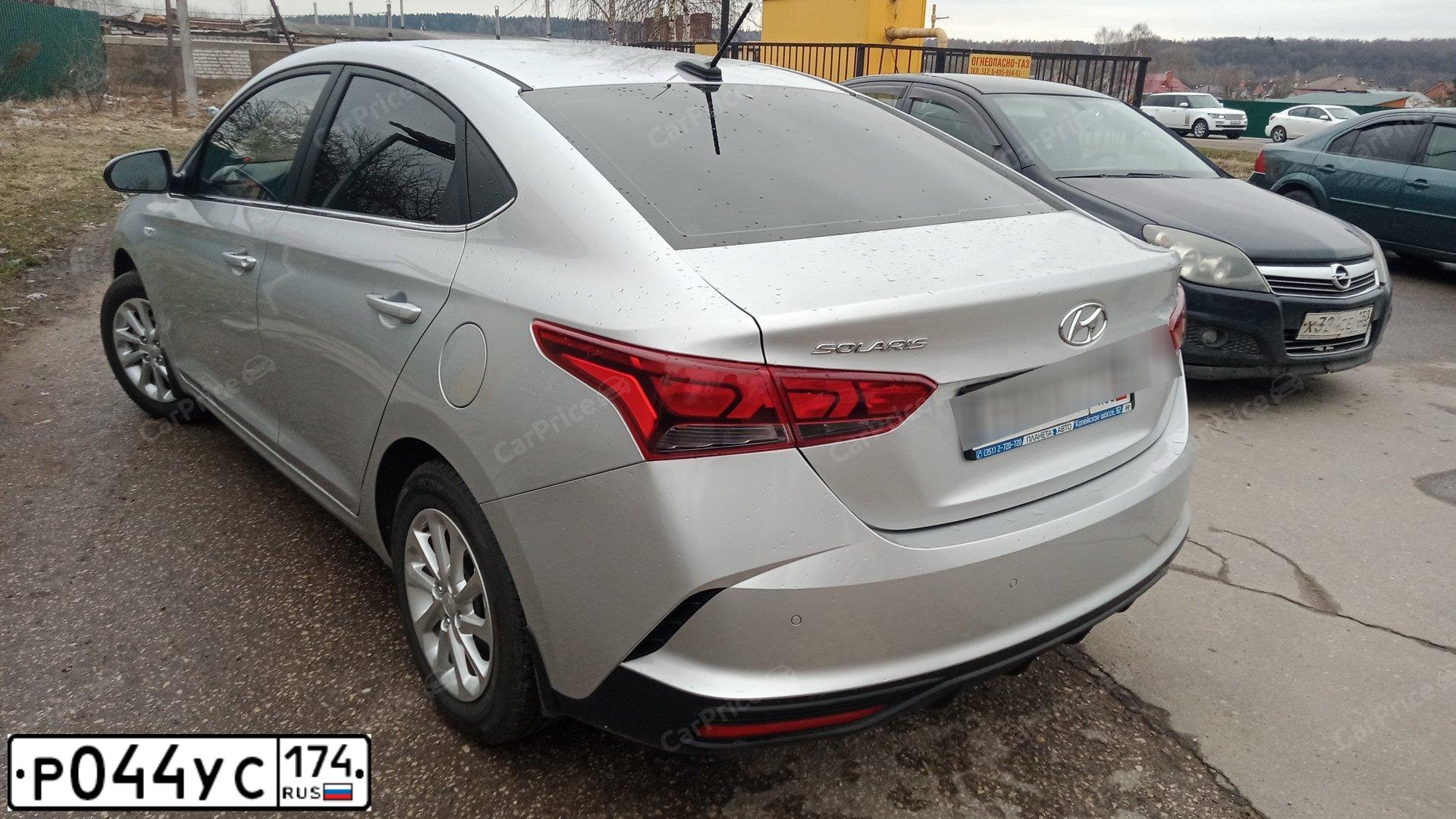Фото автомобиля HYUNDAI SOLARIS, 2020 — госномер У170КК44. Цвет: СЕРЫЙ