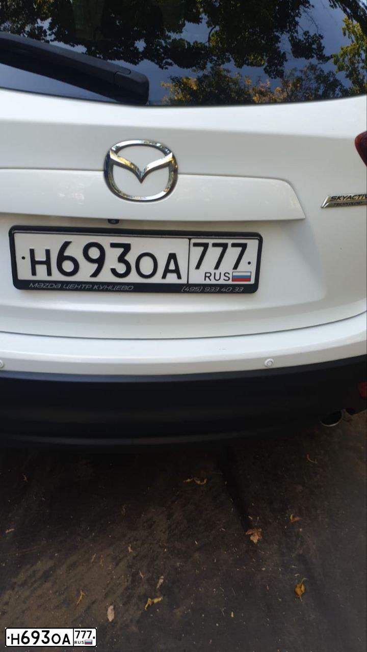 Фото автомобиля MAZDA CX-5, 2015 — госномер Н693ОА777. Цвет: БЕЛЫЙ