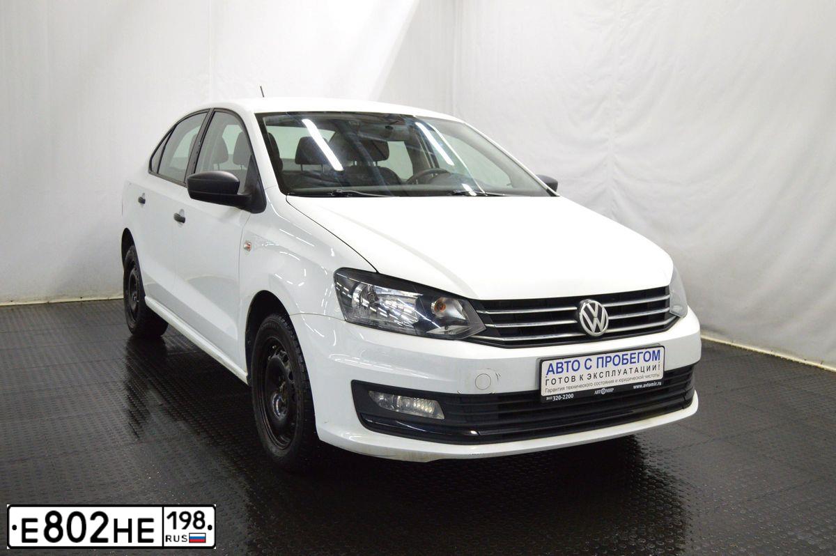 Фото автомобиля VOLKSWAGEN POLO, 2019 — госномер Т837ТР198. Цвет: Белый