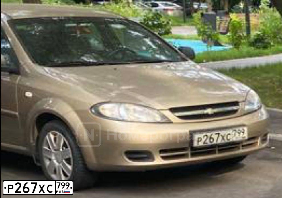 Фото автомобиля CHEVROLET LACETTI, 2010 — госномер Р267ХС799. Цвет: ЖЕЛТЫЙ