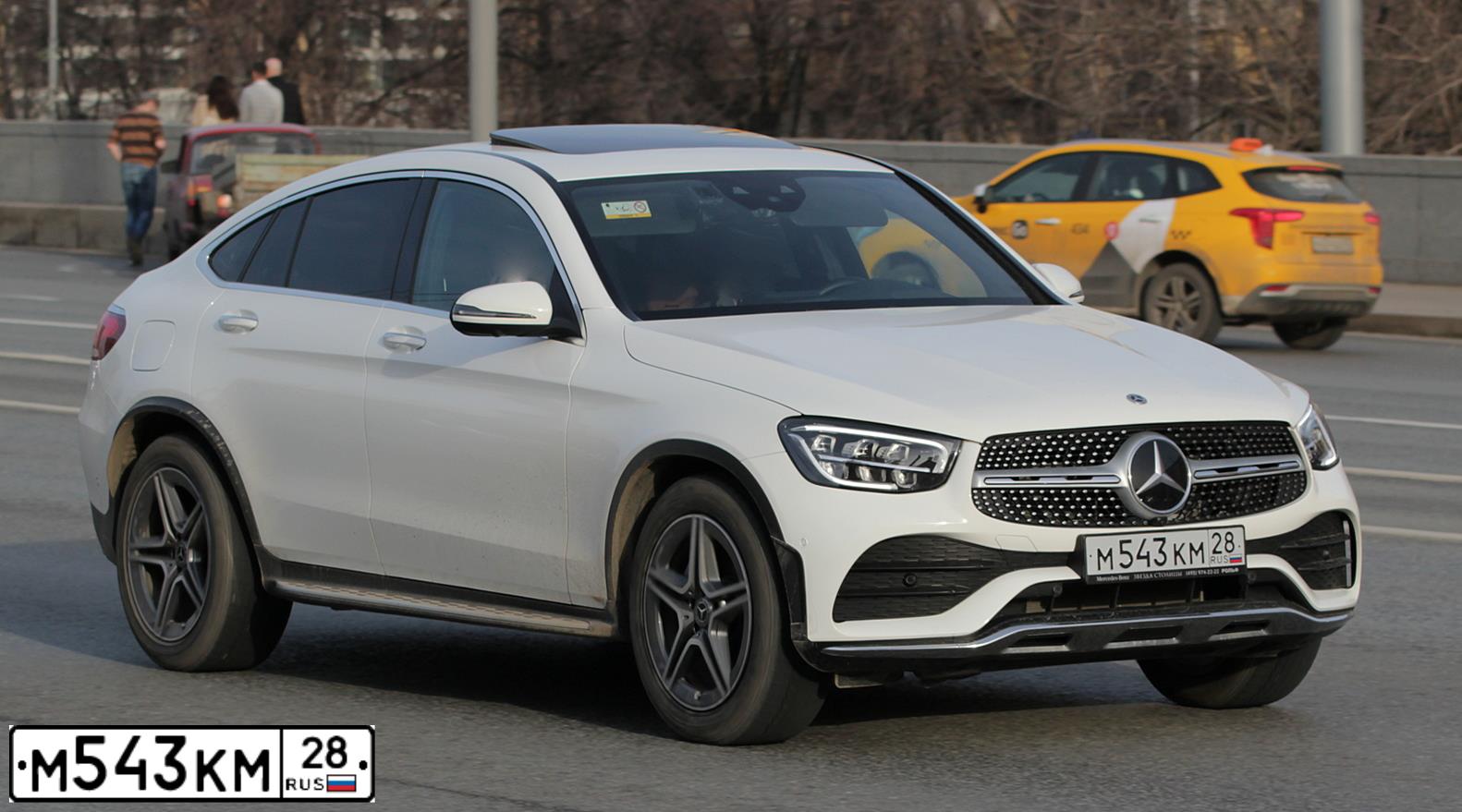 Фото автомобиля MERCEDES-BENZ MERCEDES - BENZ GLC 220 D 4MATIC, 2022 — госномер М543КМ28. Цвет: Белый