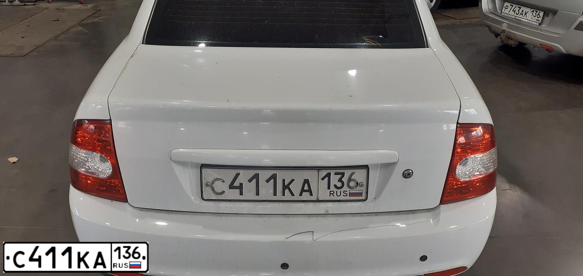 Фото автомобиля LADA 2170 PRIORA, 2008 — госномер Т086ОХ36. Цвет: Белый