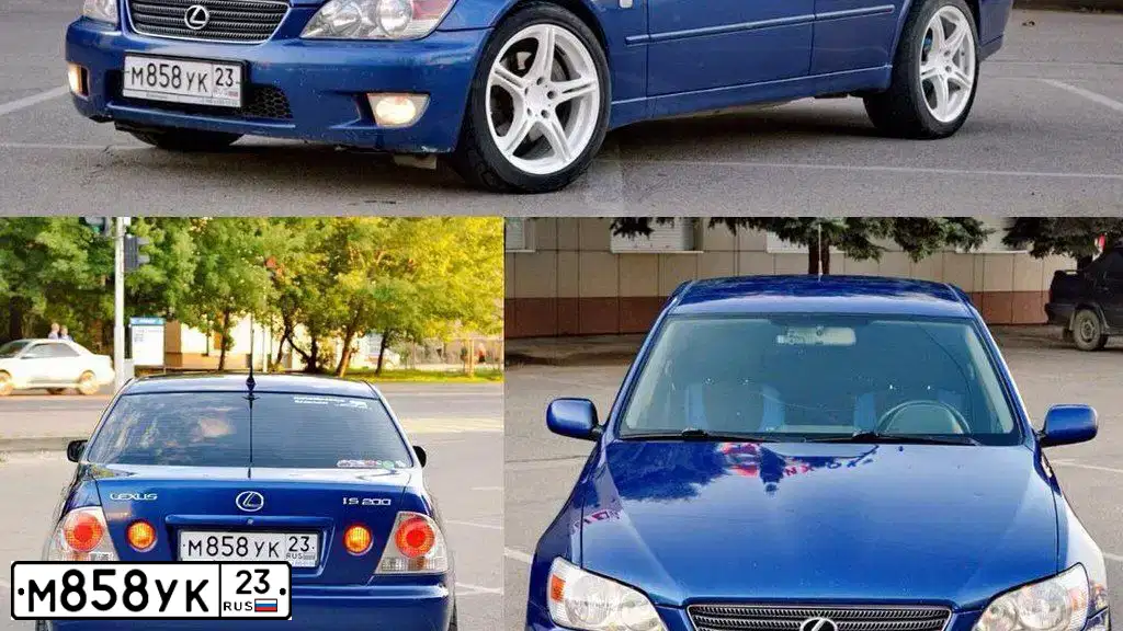 Фото автомобиля LEXUS IS, 1999 — госномер М858УК23. Цвет: ЧЕРНЫЙ