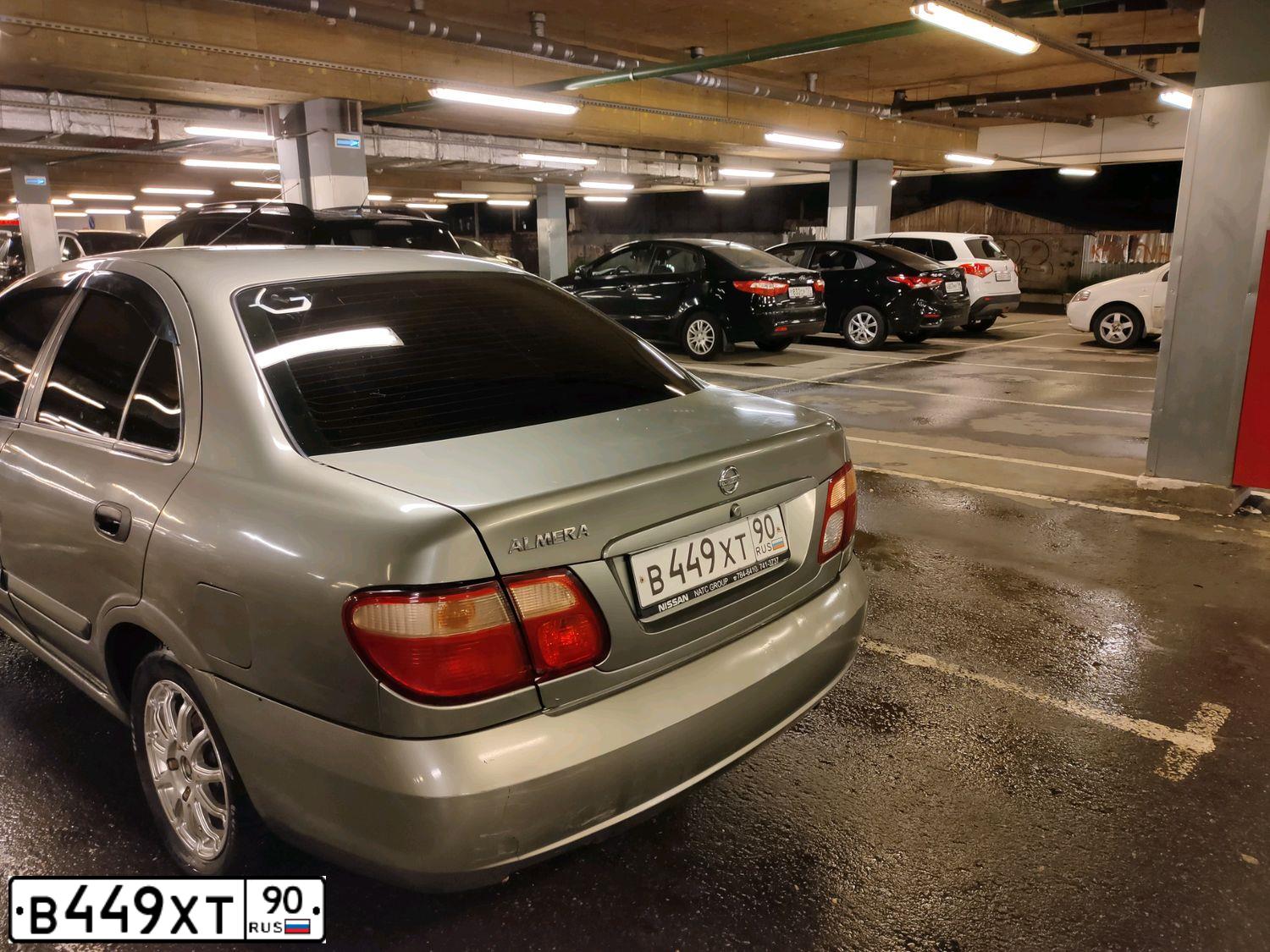 Фото автомобиля NISSAN ALMERA, 2005 — госномер В449ХТ90. Цвет: ЗЕЛЕНЫЙ
