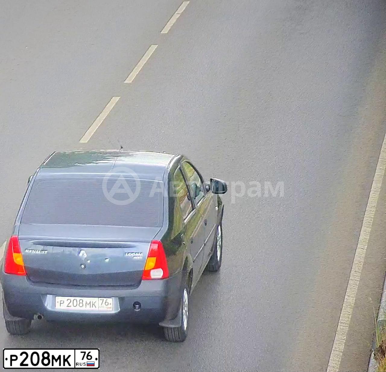 Фото автомобиля RENAULT LOGAN, 2007 — госномер Р208МК76. Цвет: ТЕМНО-СЕРЫЙ