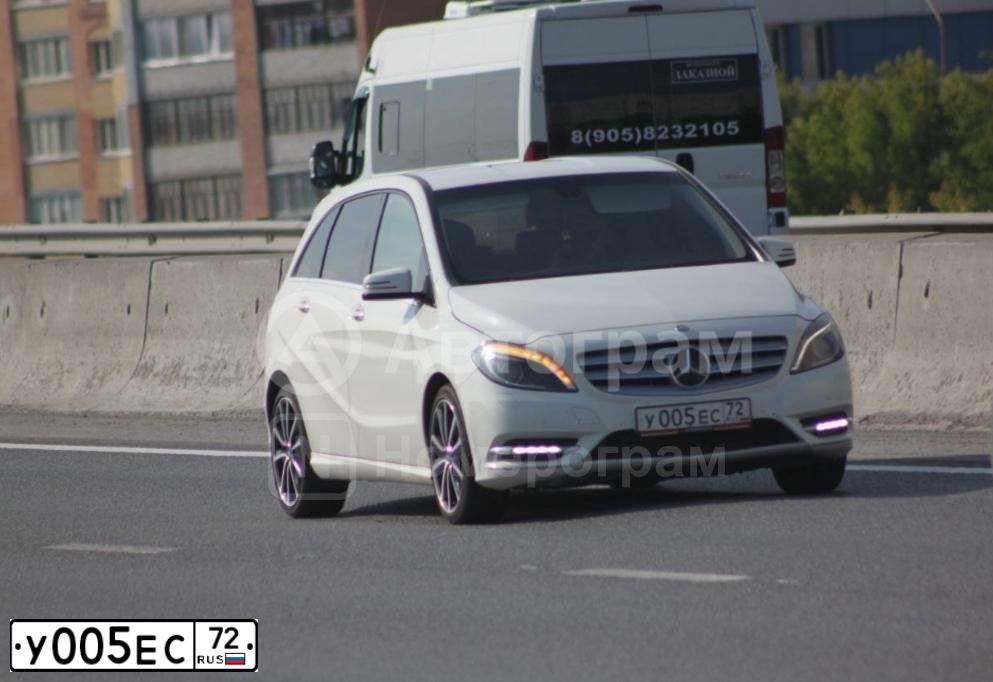 Фото автомобиля MERCEDES B-KLASSE, 2012 — госномер У005ЕС72