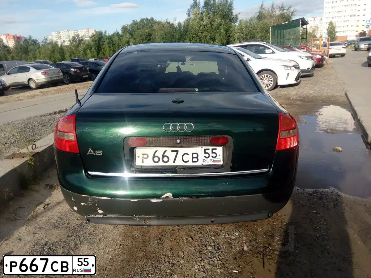 Фото автомобиля AUDI A6, 2000 — госномер А626МТ155. Цвет: ЗЕЛЕНЫЙ