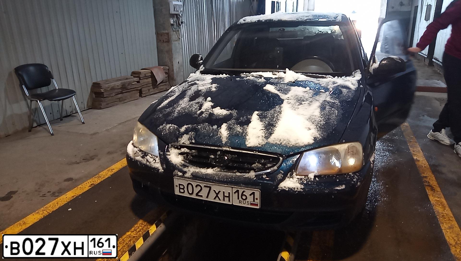Фото автомобиля TAGAZ Z ACCENT, 2007 — госномер В027ХН161. Цвет: синий