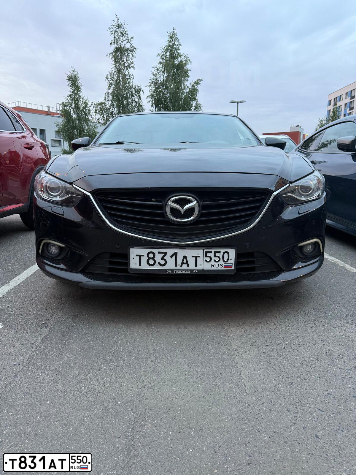 Фото автомобиля MAZDA 6, 2014 — госномер Т831АТ550. Цвет: ЧЕРНЫЙ