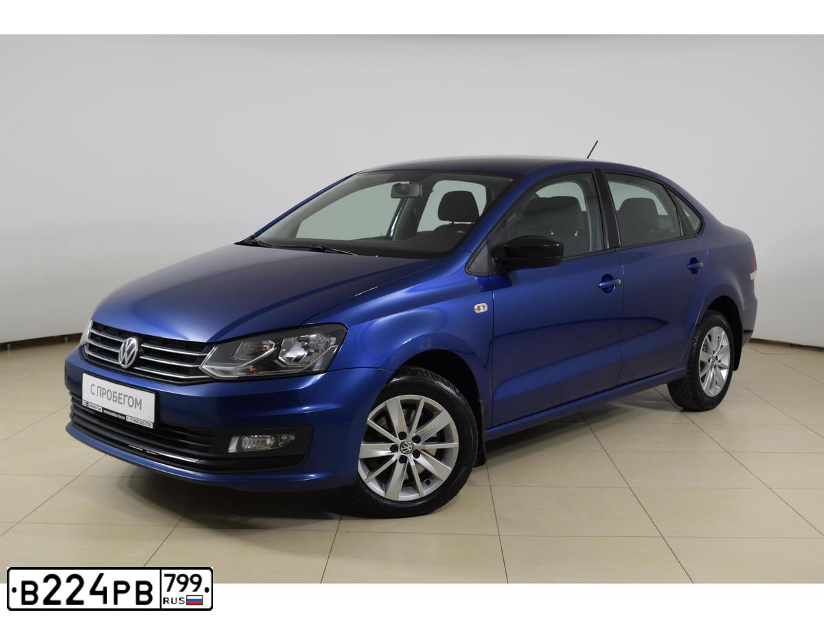 Фото автомобиля VOLKSWAGEN POLO, 2019 — госномер Т115ОУ790. Цвет: ЯРКО- СИНИЙ