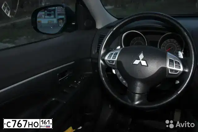 Фото автомобиля MITSUBISHI ASX, 2011 — госномер Т455МА93. Цвет: голубой