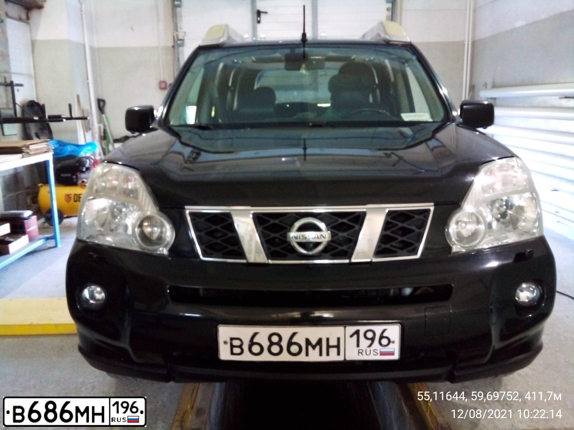 Фото автомобиля NISSAN X-TRAIL, 2007 — госномер Н390РН116. Цвет: ЧЕРНЫЙ