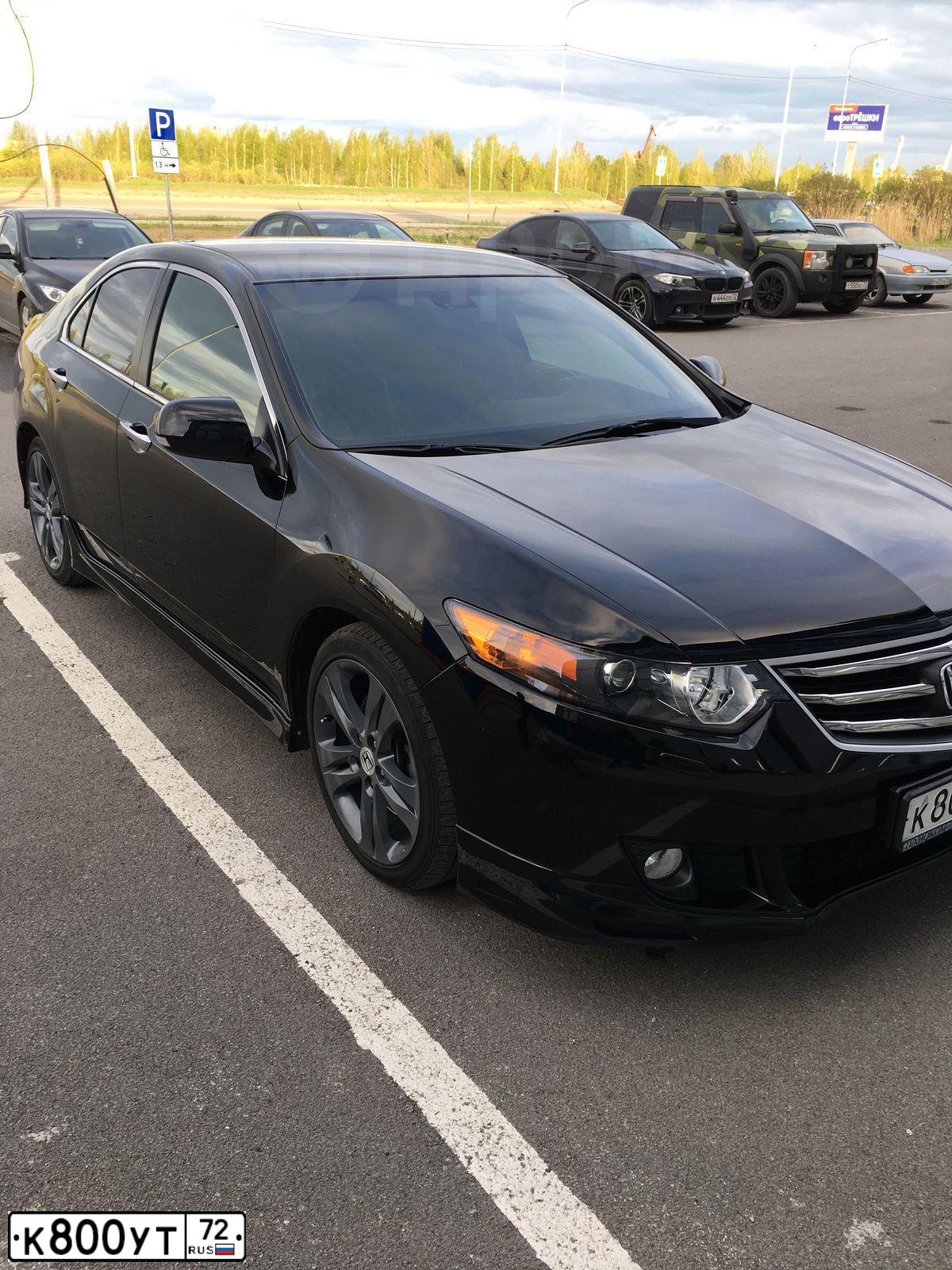 Фото автомобиля HONDA ACCORD, 2008 — госномер К800УТ72. Цвет: ЧЕРНЫЙ