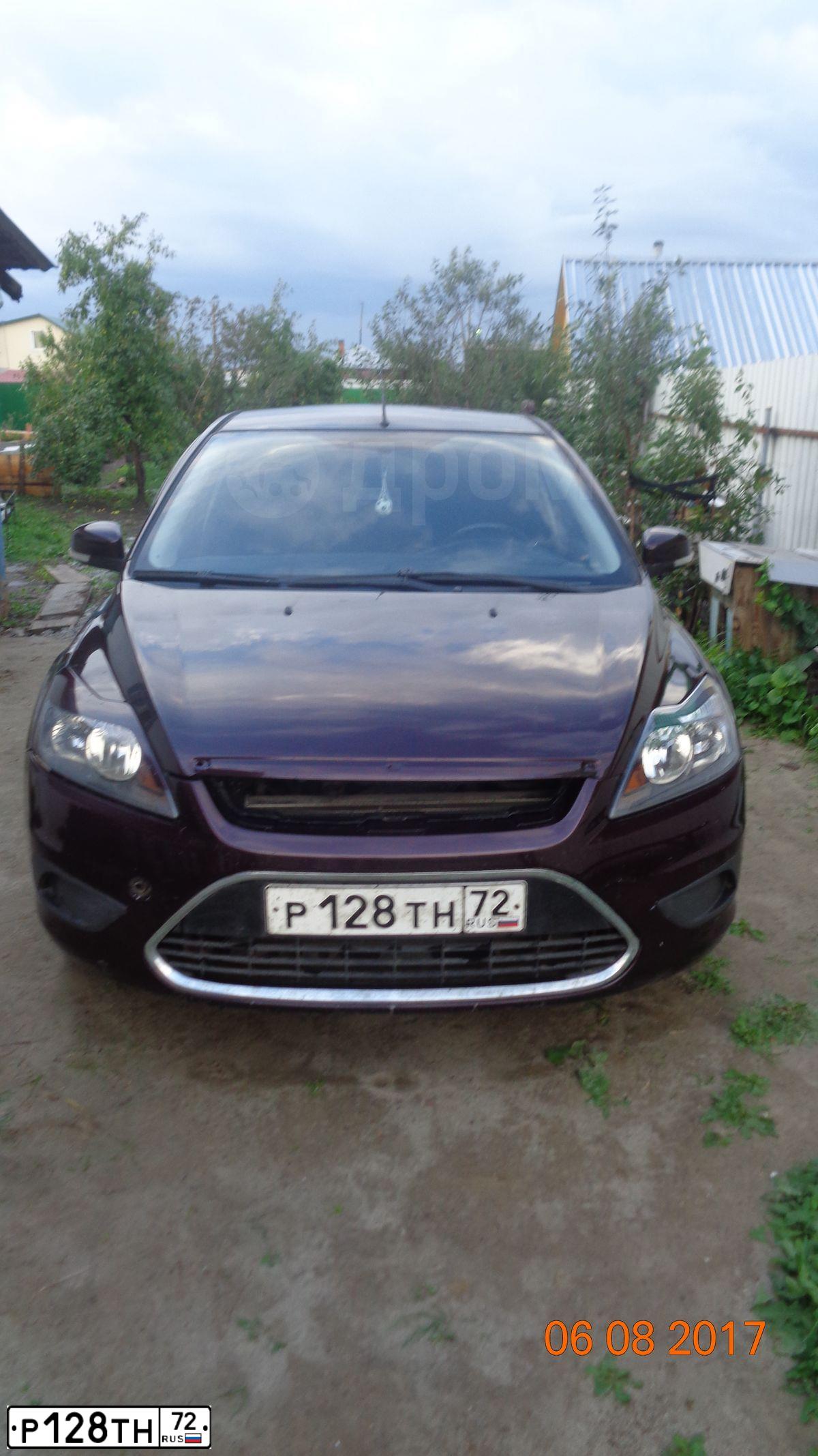 Фото автомобиля FORD FOCUS, 2010 — госномер Р128ТН72. Цвет: ФИОЛЕТОВЫЙ