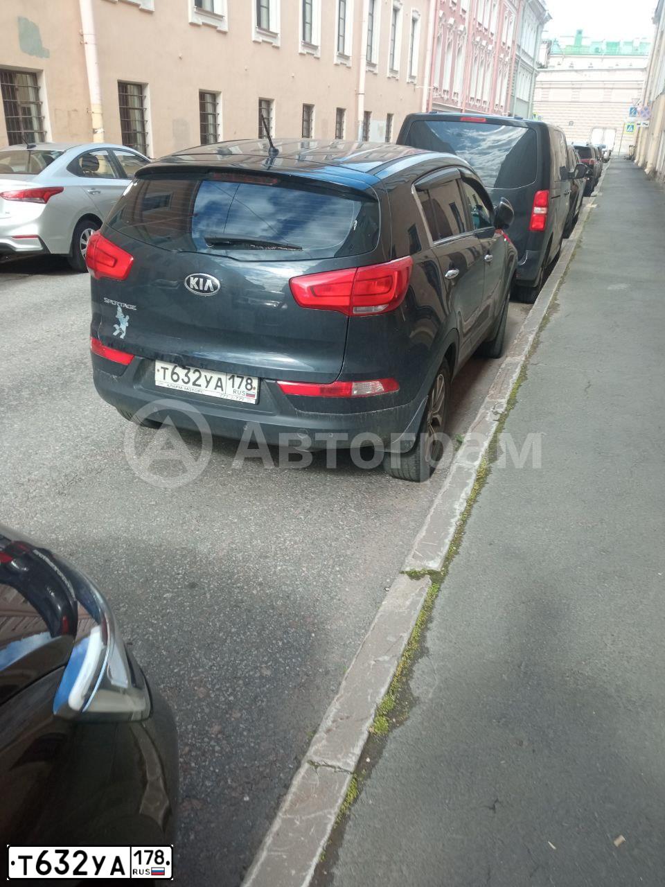 Фото автомобиля KIA SPORTAGE, 2015 — госномер Т632УА178. Цвет: ЧЕРНЫЙ ПЕРЛАМУТР