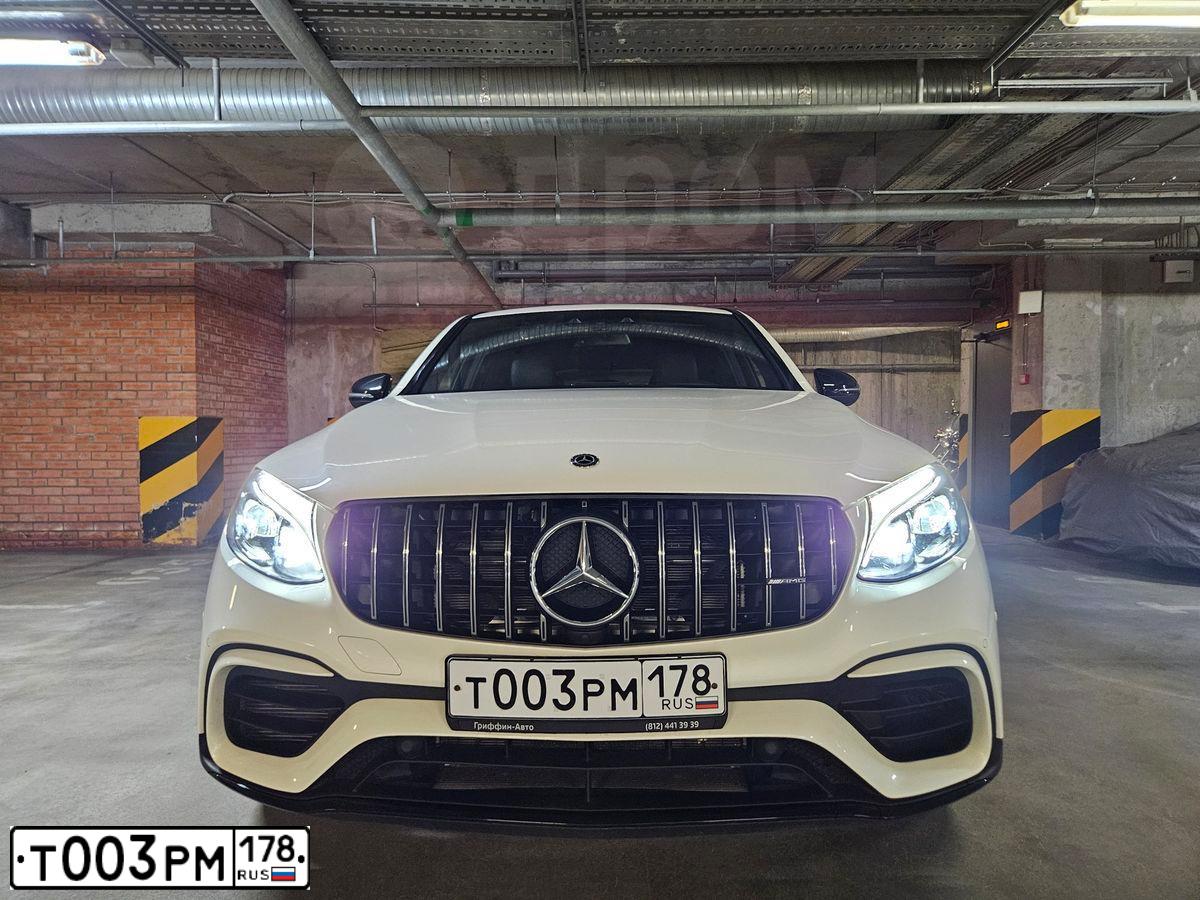 Фото автомобиля MERCEDES GLC-KLASSE, 2018 — госномер О633ОН98. Цвет: Белый