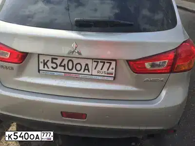 Фото автомобиля MITSUBISHI ASX, 2014 — госномер К540ОА777. Цвет: Серый