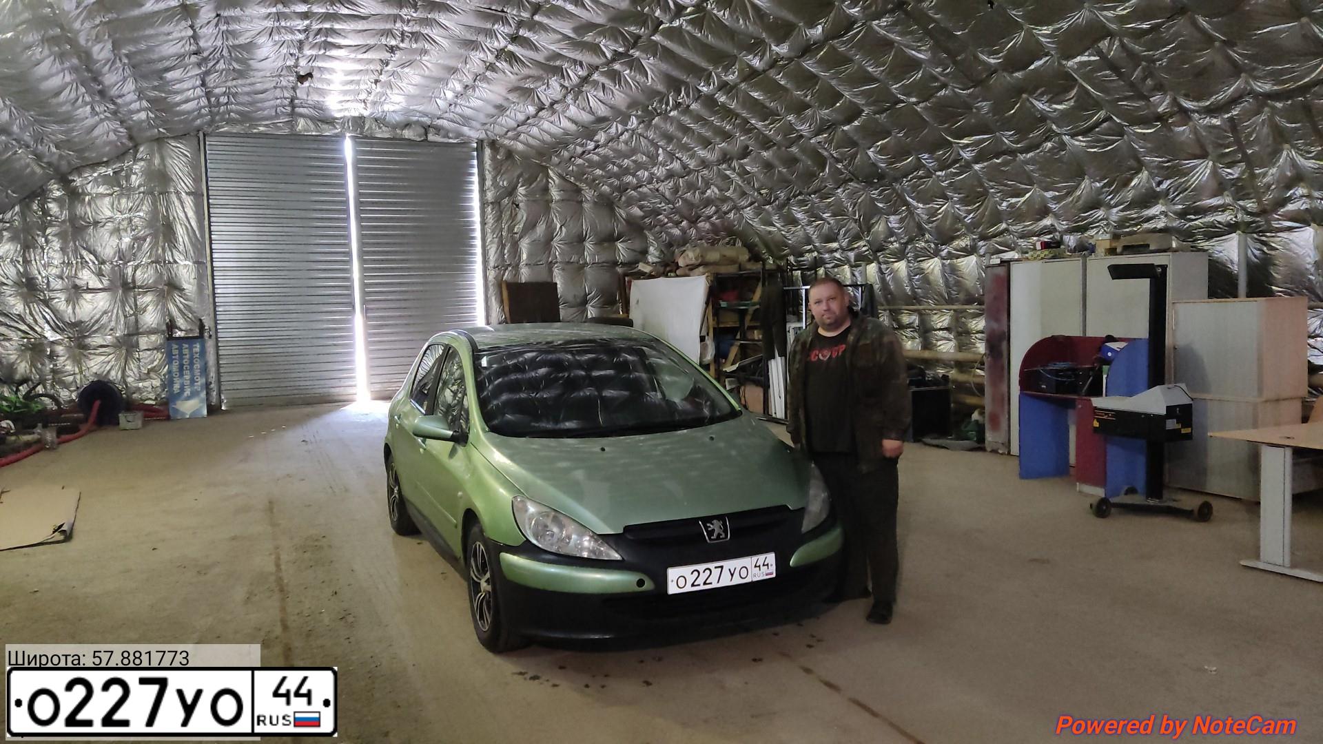 Фото автомобиля PEUGEOT 307, 2001 — госномер О227УО44. Цвет: ЗЕЛЕНЫЙ