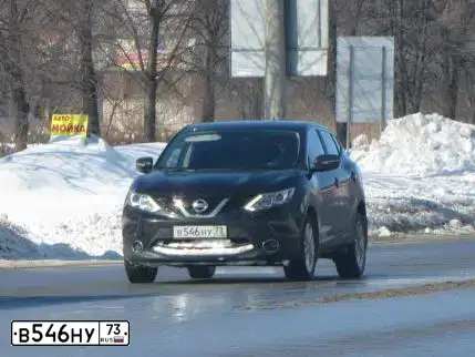Фото автомобиля NISSAN QASHQAI, 2014 — госномер В546НУ73. Цвет: ЧЕРНЫЙ