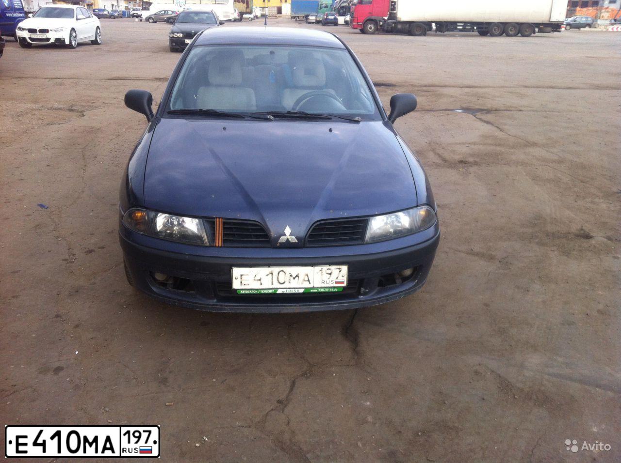 Фото автомобиля MITSUBISHI CARISMA, 2002 — госномер Е410МА197. Цвет: СИНИЙ ТЕМНЫЙ