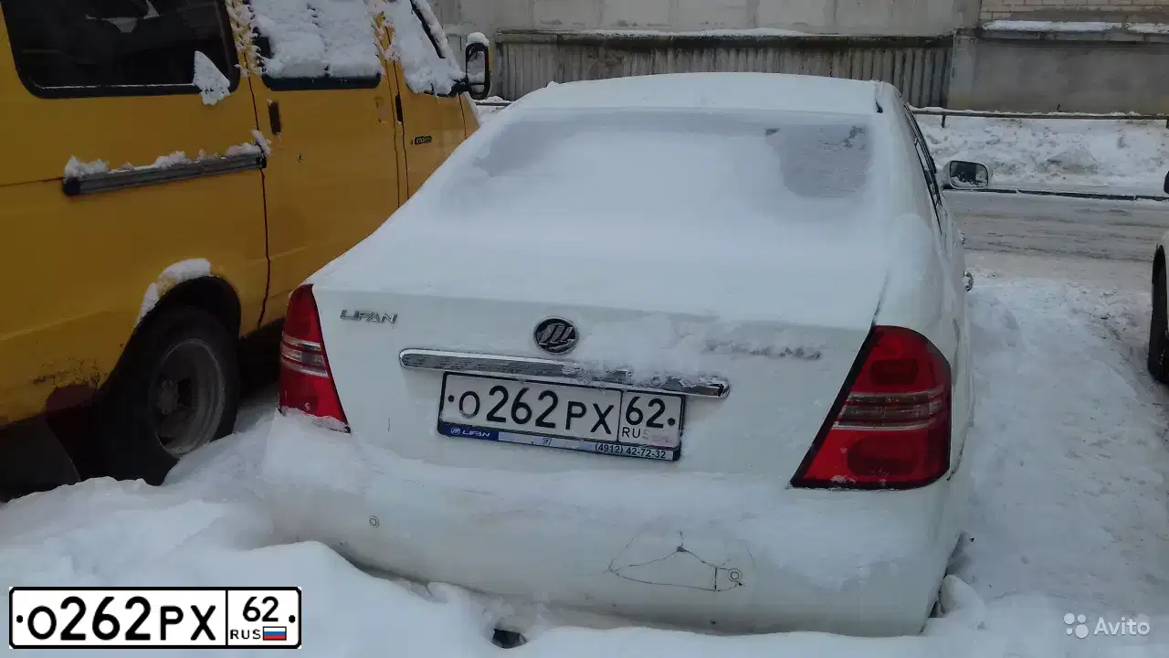 Фото автомобиля LIFAN SOLANO, 2013 — госномер О262РХ62. Цвет: Белый
