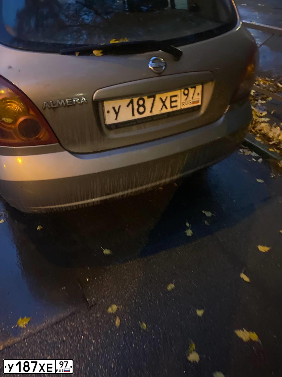 Фото автомобиля NISSAN ALMERA, 2005 — госномер У187ХЕ97. Цвет: БЕЖЕВЫЙ
