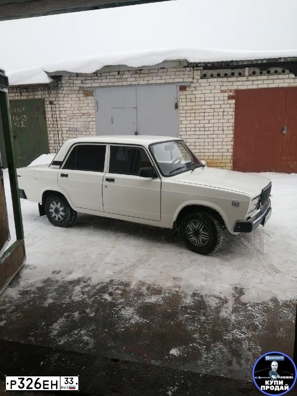 Фото автомобиля LADA 2107 LADA, 1997 — госномер Р326ЕН33. Цвет: Белый