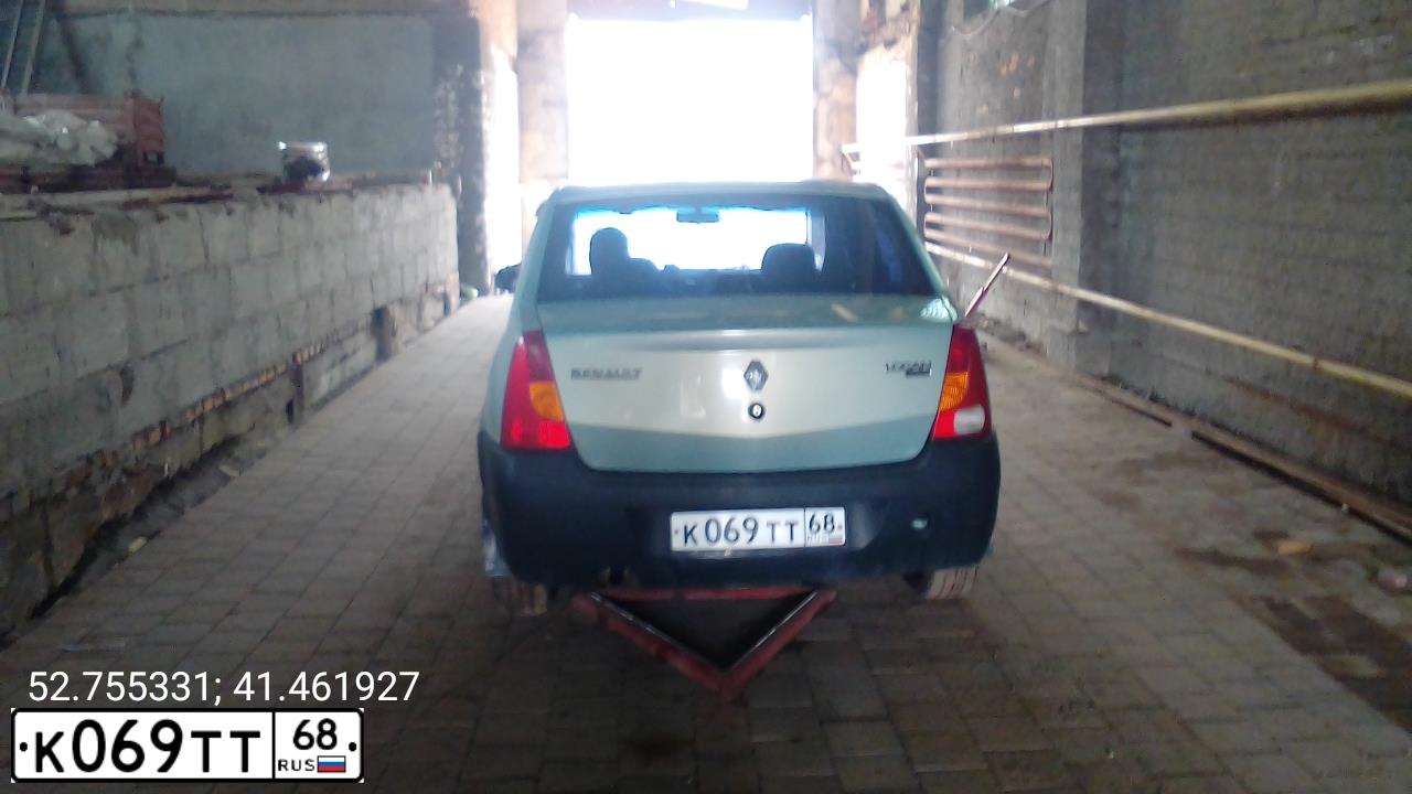 Фото автомобиля RENAULT LOGAN, 2006 — госномер К069ТТ68. Цвет: СВЕТЛО-ЗЕЛЕНЫЙ