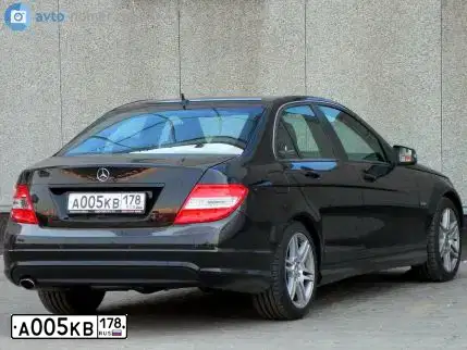 Фото автомобиля MERCEDES C-KLASSE, 2010 — госномер А005КВ178. Цвет: ЧЕРНЫЙ
