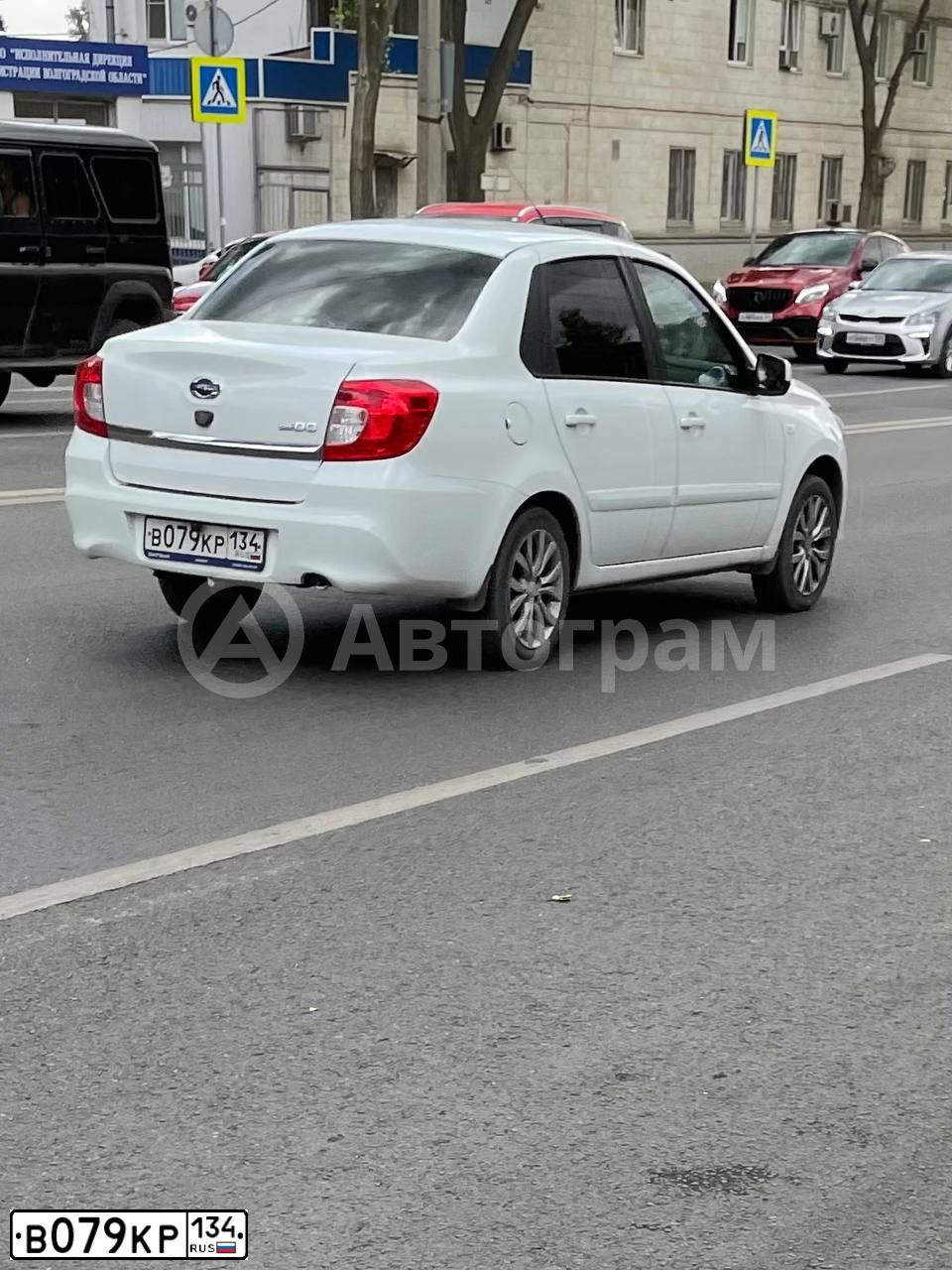 Фото автомобиля DATSUN ON-DO, 2014 — госномер В079КР134. Цвет: БЕЛЫЙ