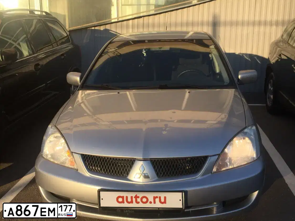 Фото автомобиля MITSUBISHI LANCER, 2006 — госномер А867ЕМ177. Цвет: Серебристый