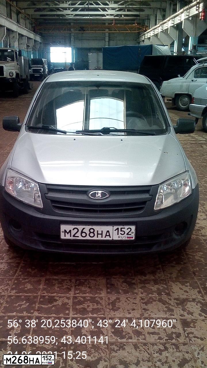 Фото автомобиля LADA 2190 GRANTA, 2013 — госномер Х246РУ152. Цвет: Серебристый