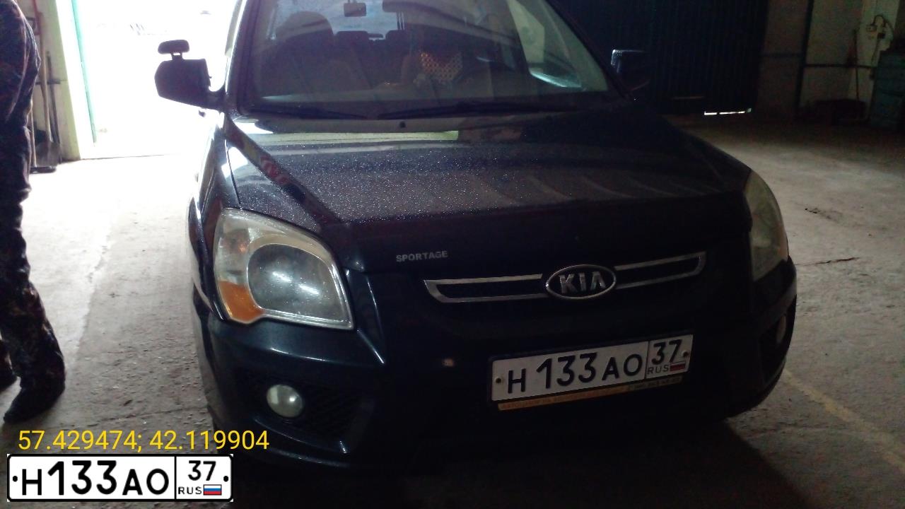 Фото автомобиля КИА ДЖЭС, 2009 — госномер Н133АО37. Цвет: ЧЕРНЫЙ