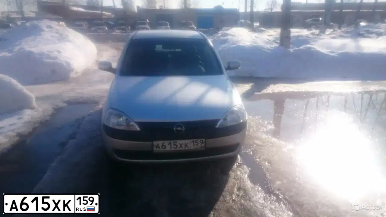 Фото автомобиля OPEL CORSA, 2002 — госномер А615ХК159. Цвет: СЕРЕБРИСТЫЙ